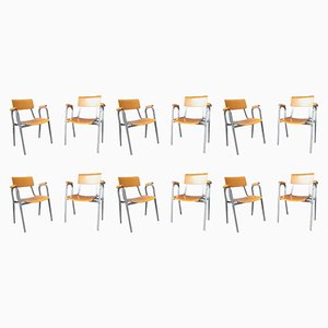 Italian Conference Chairs by Caloi, Set of 12-AIU-1409604