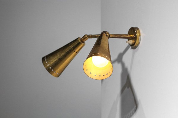 Italian Conical Wall Lights, 1950s, Set of 2-YU-1795136