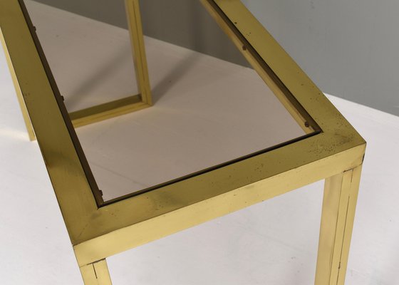 Italian Console Table in Brass and Glass by Nanda Vigo, 1970-TE-1297636