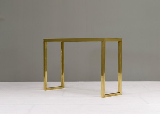 Italian Console Table in Brass and Glass by Nanda Vigo, 1970-TE-1297636