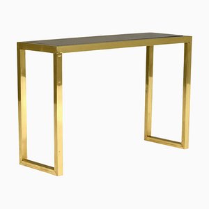 Italian Console Table in Brass and Glass by Nanda Vigo, 1970-TE-1297636