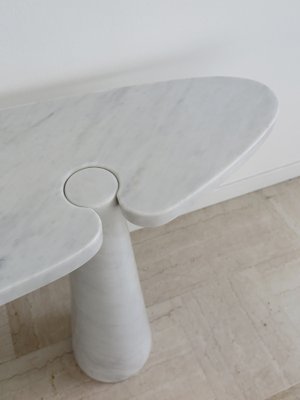 Italian Console Table in White Marble by Angelo Mangiarotti for Skipper, 1990s-CC-1629421