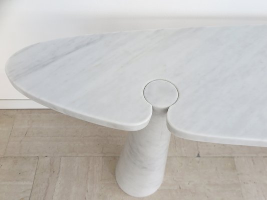 Italian Console Table in White Marble by Angelo Mangiarotti for Skipper, 1990s-CC-1629421