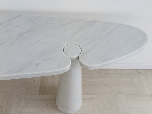 Italian Console Table in White Marble by Angelo Mangiarotti for Skipper, 1990s-CC-1629421