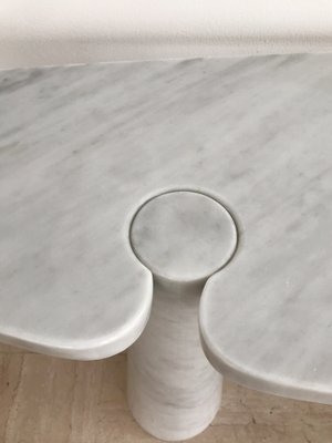 Italian Console Table in White Marble by Angelo Mangiarotti for Skipper, 1990s-CC-1629421