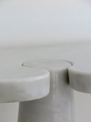 Italian Console Table in White Marble by Angelo Mangiarotti for Skipper, 1990s-CC-1629421