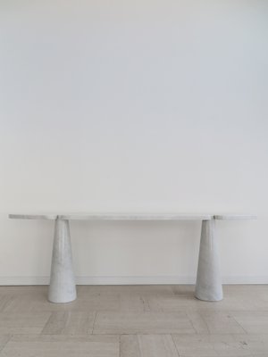 Italian Console Table in White Marble by Angelo Mangiarotti for Skipper, 1990s-CC-1629421