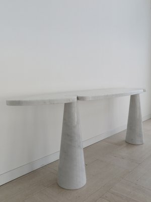 Italian Console Table in White Marble by Angelo Mangiarotti for Skipper, 1990s-CC-1629421