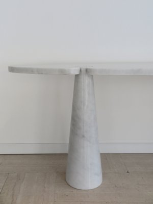 Italian Console Table in White Marble by Angelo Mangiarotti for Skipper, 1990s-CC-1629421