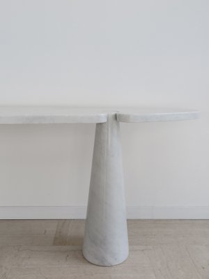 Italian Console Table in White Marble by Angelo Mangiarotti for Skipper, 1990s-CC-1629421