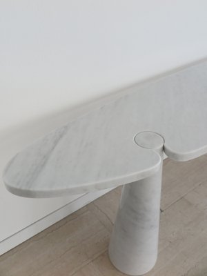 Italian Console Table in White Marble by Angelo Mangiarotti for Skipper, 1990s-CC-1629421