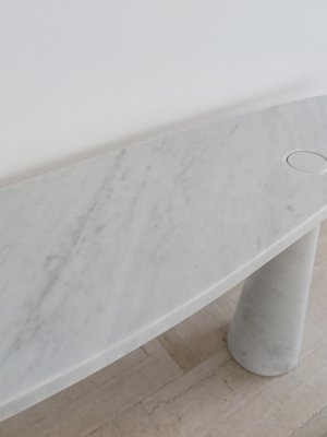 Italian Console Table in White Marble by Angelo Mangiarotti for Skipper, 1990s-CC-1629421