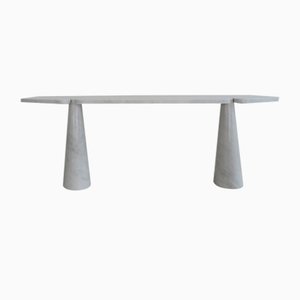 Italian Console Table in White Marble by Angelo Mangiarotti for Skipper, 1990s-CC-1629421