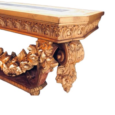 Italian Console Table with Carved Gilt Wood-TCS-1319770