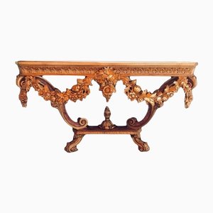 Italian Console Table with Carved Gilt Wood-TCS-1319770