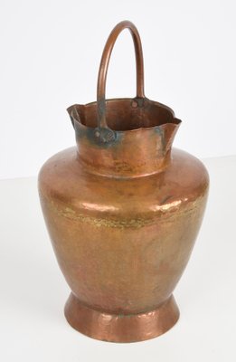 Italian Copper Vase ​​with Double Spouts and a Single Handle, Tuscany, 1930s-JDR-1125420