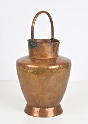 Italian Copper Vase ​​with Double Spouts and a Single Handle, Tuscany, 1930s-JDR-1125420