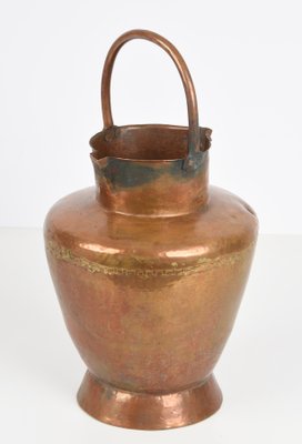 Italian Copper Vase ​​with Double Spouts and a Single Handle, Tuscany, 1930s-JDR-1125420