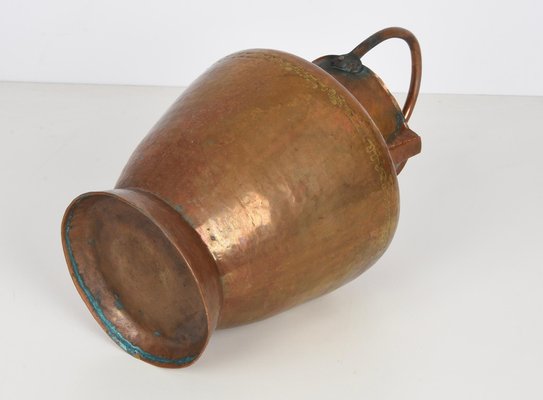 Italian Copper Vase ​​with Double Spouts and a Single Handle, Tuscany, 1930s-JDR-1125420