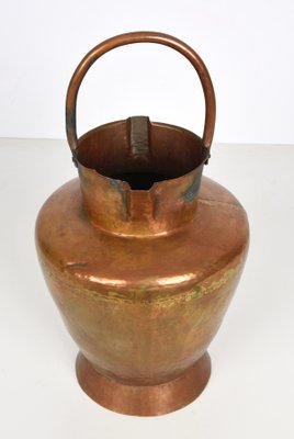 Italian Copper Vase ​​with Double Spouts and a Single Handle, Tuscany, 1930s-JDR-1125420