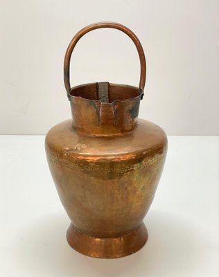 Italian Copper Vase ​​with Double Spouts and a Single Handle, Tuscany, 1930s-JDR-1125420