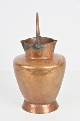 Italian Copper Vase ​​with Double Spouts and a Single Handle, Tuscany, 1930s-JDR-1125420