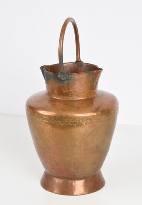 Italian Copper Vase ​​with Double Spouts and a Single Handle, Tuscany, 1930s-JDR-1125420