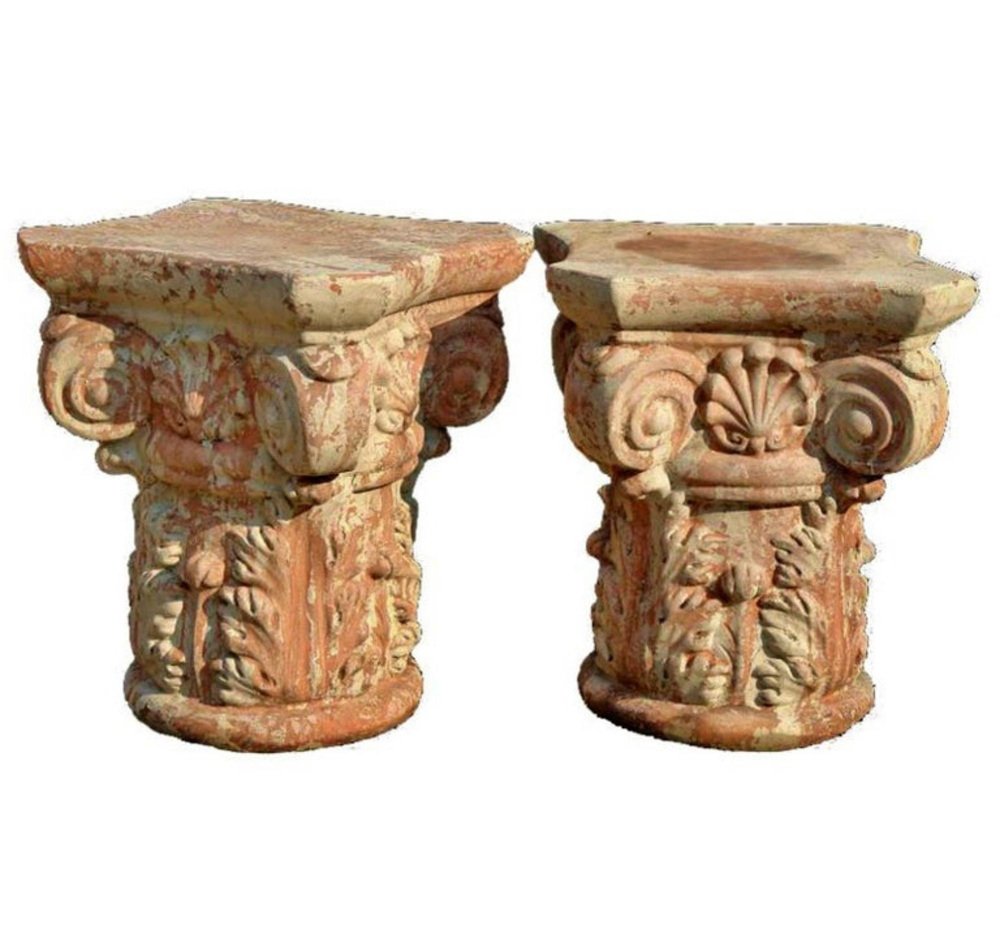 Italian Corinthian Capital Stumps, 20th Century, Set of 2