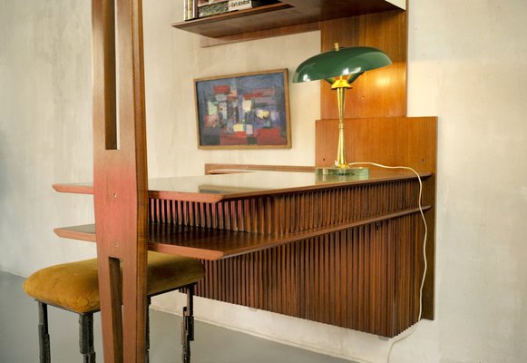 Italian Corner Desk in Mahogany by Paolo Buffa for La Permanente Mobili Cantù, 1950-FQ-1452649