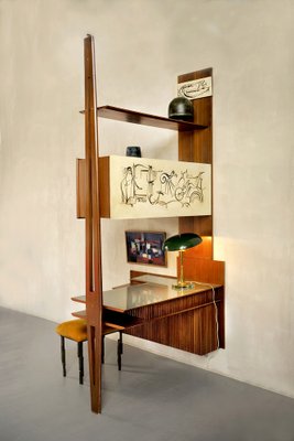 Italian Corner Desk in Mahogany by Paolo Buffa for La Permanente Mobili Cantù, 1950-FQ-1452649