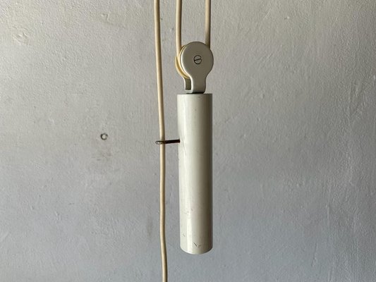 Italian Counterweight Pendant Lamp in White Metal, 1970s-RDS-1317493