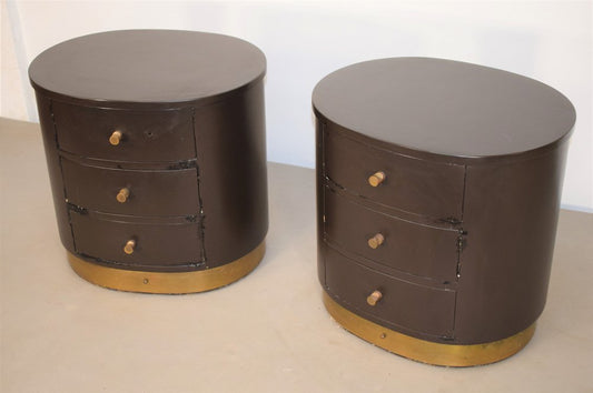 Italian Couple Bedside Tables, 1970s, Set of 2