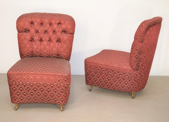 Italian Couple Chamber Lounge Chairs, 1950s, Set of 2-AOL-1333361