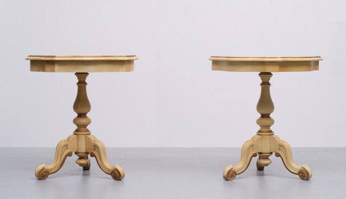 Italian Craquelure Side Tables, 1960s , Set of 2-GCG-1325778