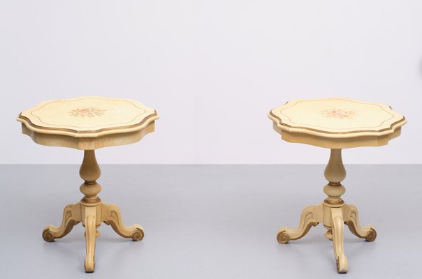 Italian Craquelure Side Tables, 1960s , Set of 2-GCG-1325778