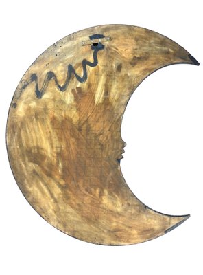 Italian Crescent Moon Wall Mirror, 1970s-LYQ-1171661