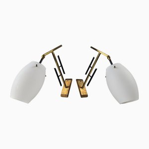 Italian Cristal Wall Lights from Stilnovo, Set of 2-JJT-1794658