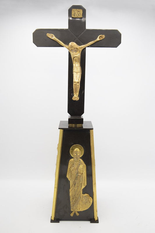 Italian Crucifix in Bronze and Iron