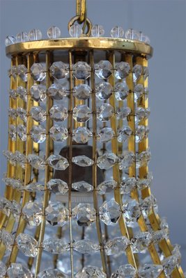 Italian Crystal and Brass Lantern, 1950s-EH-659012