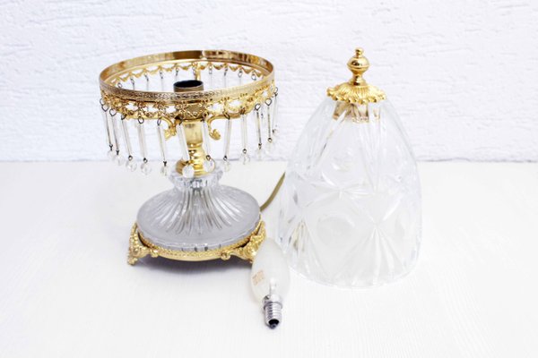 Italian Crystal Table Lamp, 1970s-BQF-1010585