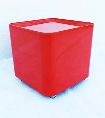 Italian Cube Container with Dime Model Wheels by Marcello Siard for Longato, 1960s-WF-1450944