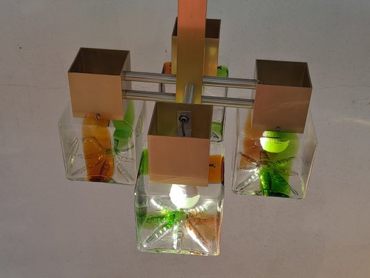 Italian Cubic Chandelier by Sciolari, 1960s-HIT-1427860