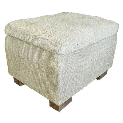 Italian Cubic Wooden Ottoman, 1920s-RAQ-621503