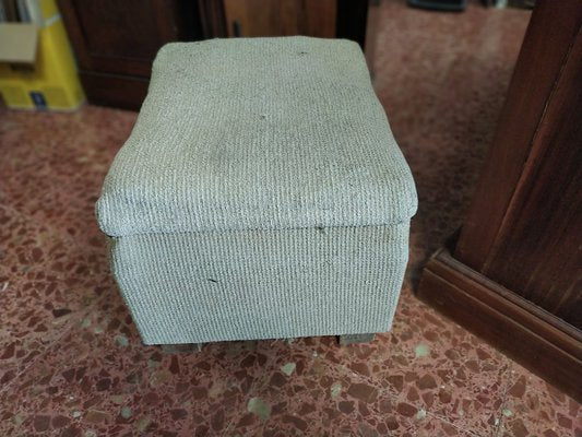 Italian Cubic Wooden Ottoman, 1920s-RAQ-621503