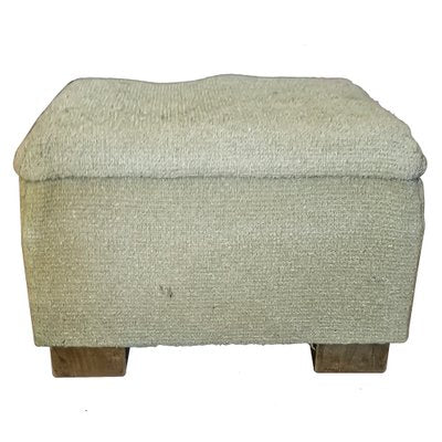 Italian Cubic Wooden Ottoman, 1920s-RAQ-621503