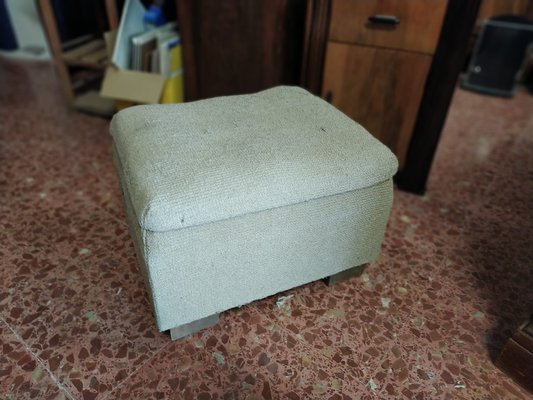 Italian Cubic Wooden Ottoman, 1920s-RAQ-621503