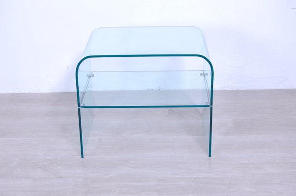 Italian Curved Glass Coffee Table, 1970s-XSG-1298312