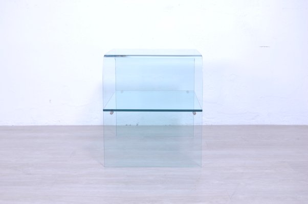 Italian Curved Glass Coffee Table, 1970s-XSG-1298312