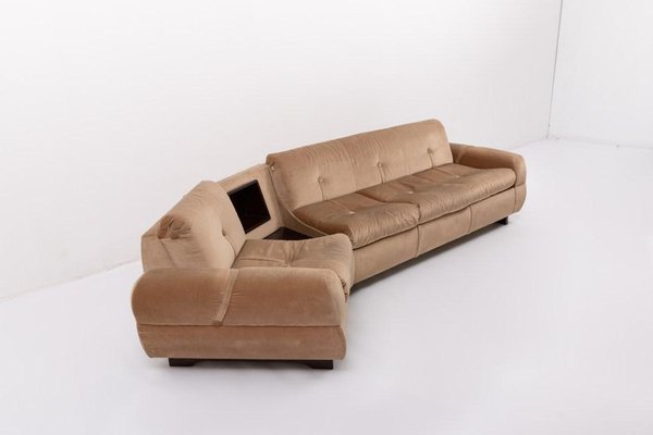 Italian Curved Sofa, 1960s-KMC-1739472