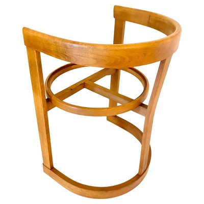 Italian Curved Wood Dining Chairs, 1950s, Set of 5-TOI-2041829